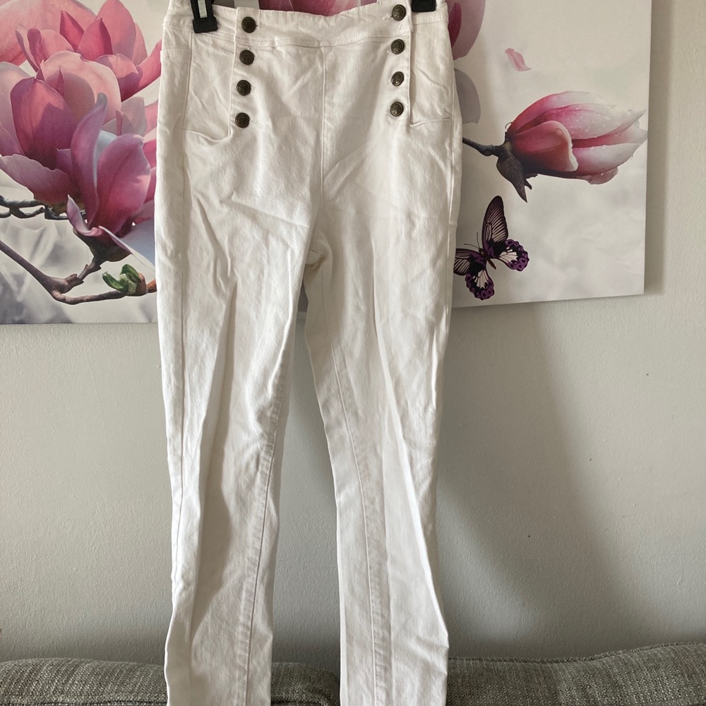 Cello white straight stretch jean